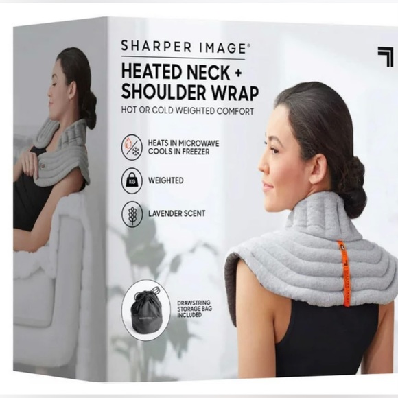 Sharper Image Heated Weighted Neck and Shoulder Wrap - Hot and Cold Comfort - Picture 2 of 6